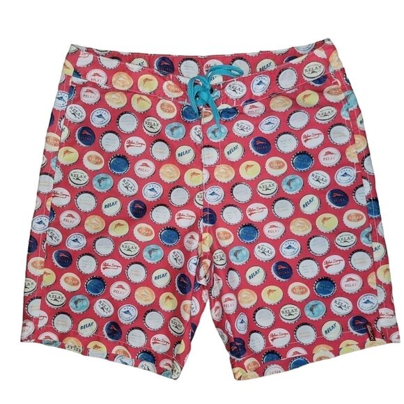 Tommy Bahama Relax bottle cap swim trunks board shorts size 36 - Picture 1 of 8